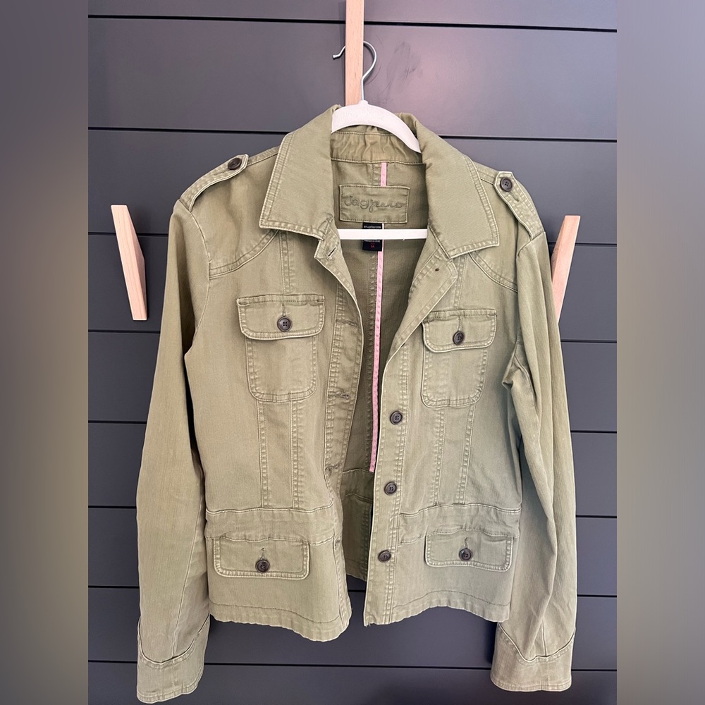 Jag Jeans Vintage camo green utility jacket size Medium